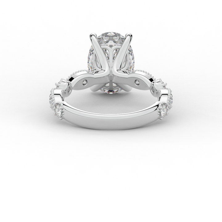 3.50CT.TW OVAL LAB DIAMOND SOLITAIRE ENGAGEMENT RING - Nazarelle