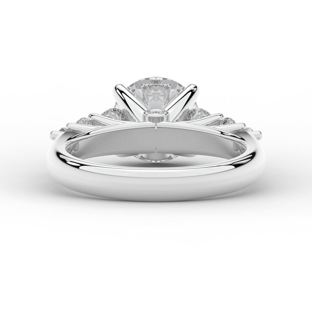 3.00CT.TW ROUND LAB DIAMOND  ENGAGEMENT RING - Nazarelle