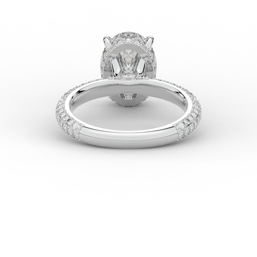 3.60CT.TW OVAL LAB DIAMOND SOLITAIRE ENGAGEMENT RING - Nazarelle