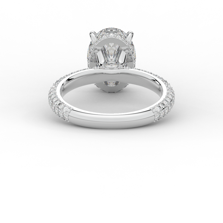 3.60CT.TW OVAL LAB DIAMOND SOLITAIRE ENGAGEMENT RING - Nazarelle