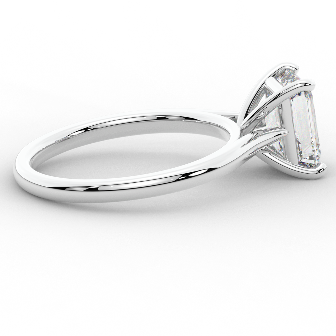 2.00CT EMERALD CUT LAB DIAMOND SOLITAIRE ENGAGEMENT RING - Nazarelle