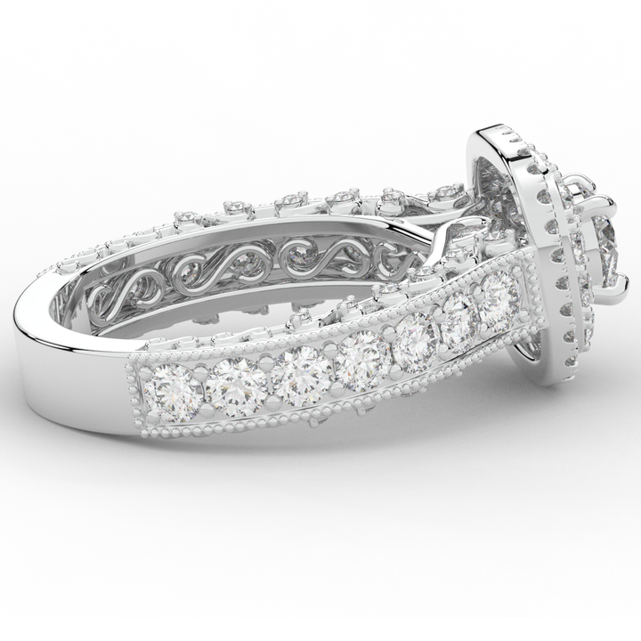 2.30CT.TW ROUND LAB DIAMOND ENGAGEMENT RING - Nazarelle