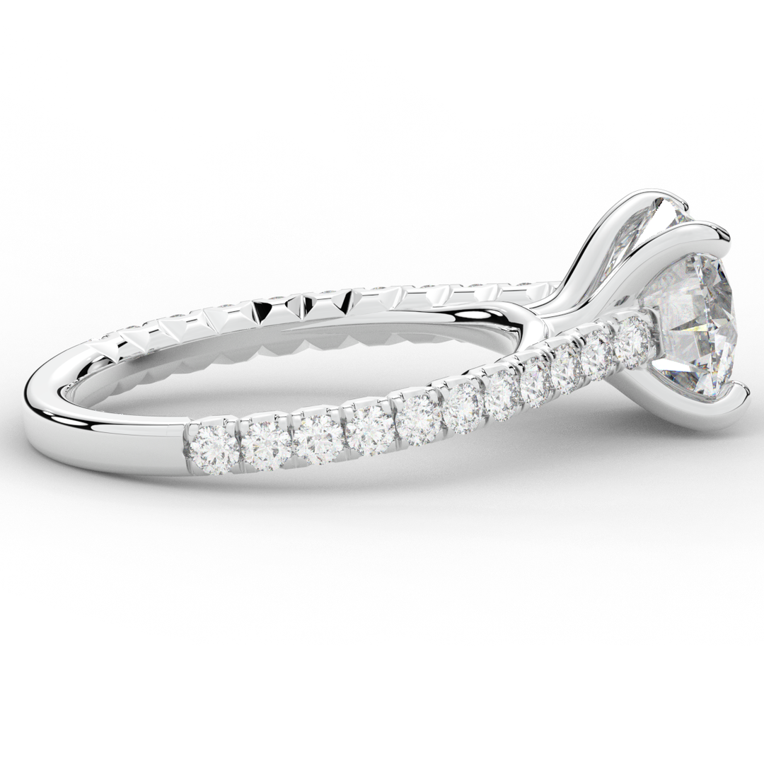 2.40CT.TW ROUND LAB DIAMOND ENGAGEMENT RING - Nazarelle