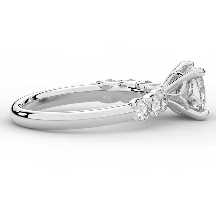 2.60CT.TW CUSHION LAB DIAMOND SOLITAIRE ENGAGEMENT RING - Nazarelle