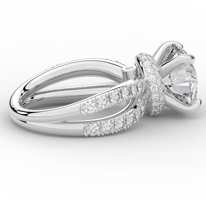 6.25CT.TW ROUND LAB DIAMOND ENGAGEMENT RING - Nazarelle