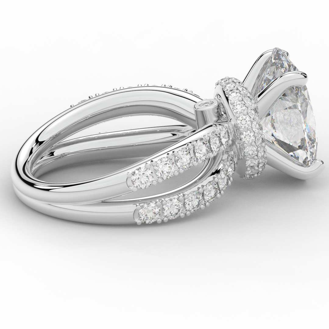 6.25CT.TW OVAL LAB DIAMOND ENGAGEMENT RING