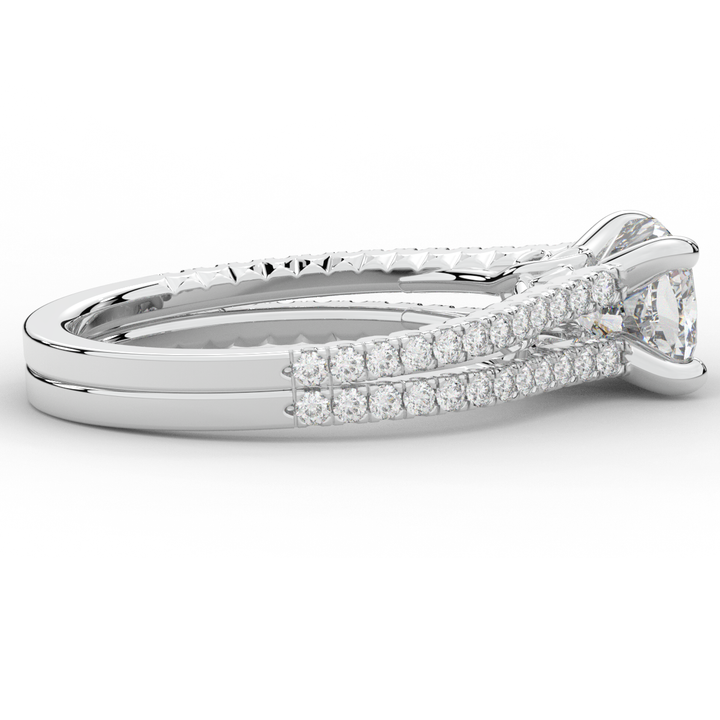 1.90CT.TW CUSHION LAB DIAMOND SOLITAIRE ENGAGEMENT RING - Nazarelle