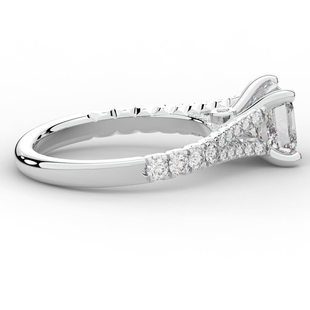 2.45CT.TW ASSCHER LAB DIAMOND ENGAGEMENT RING - Nazarelle