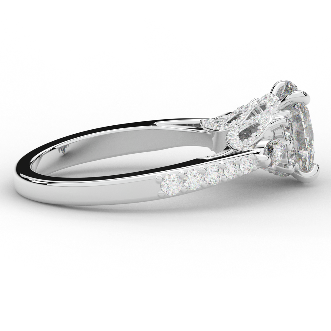 1.35CT.TW OVAL LAB DIAMOND ENGAGEMENT RING - Nazarelle