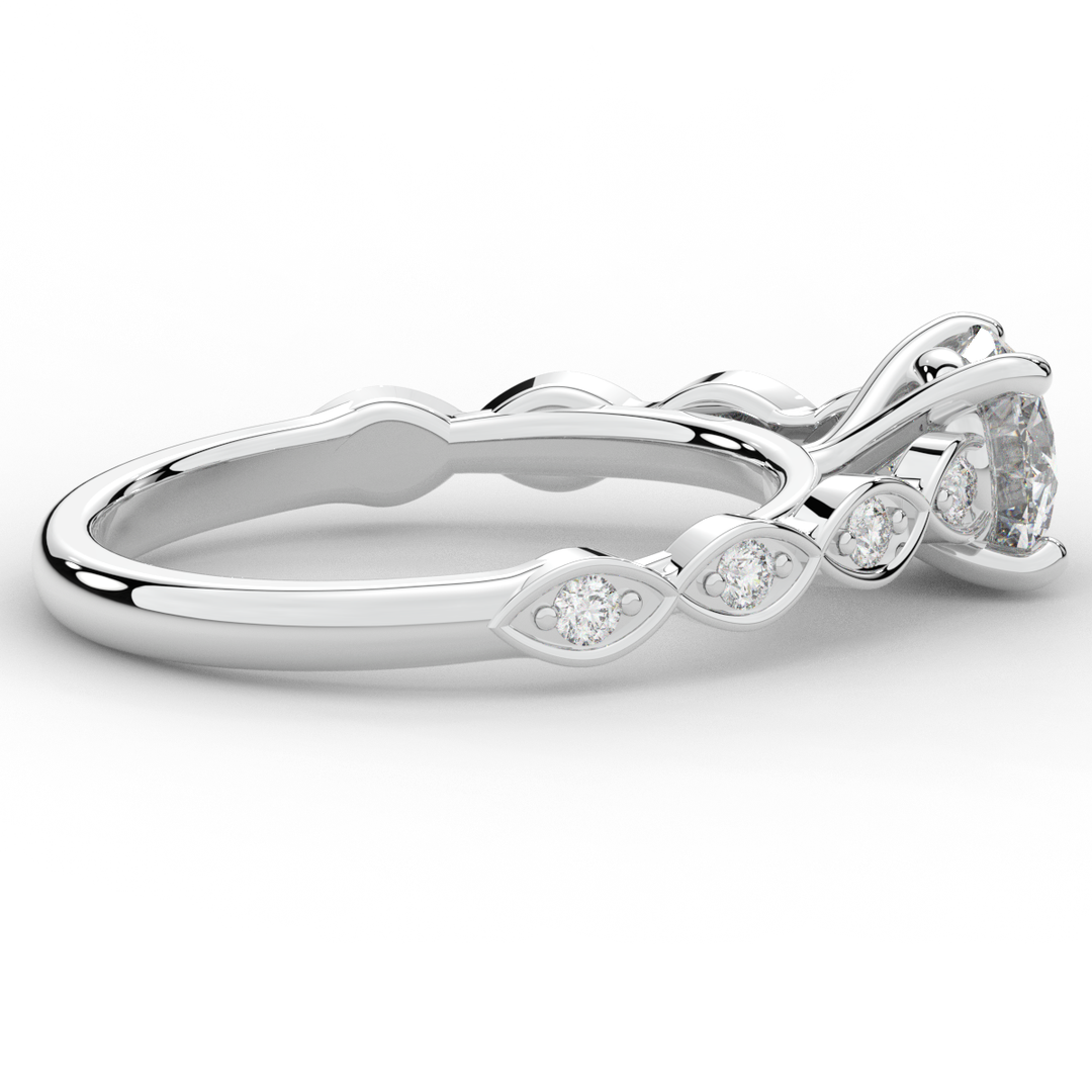 1.15CT.TW ROUND LAB DIAMOND SOLITAIRE ENGAGEMENT RING - Nazarelle