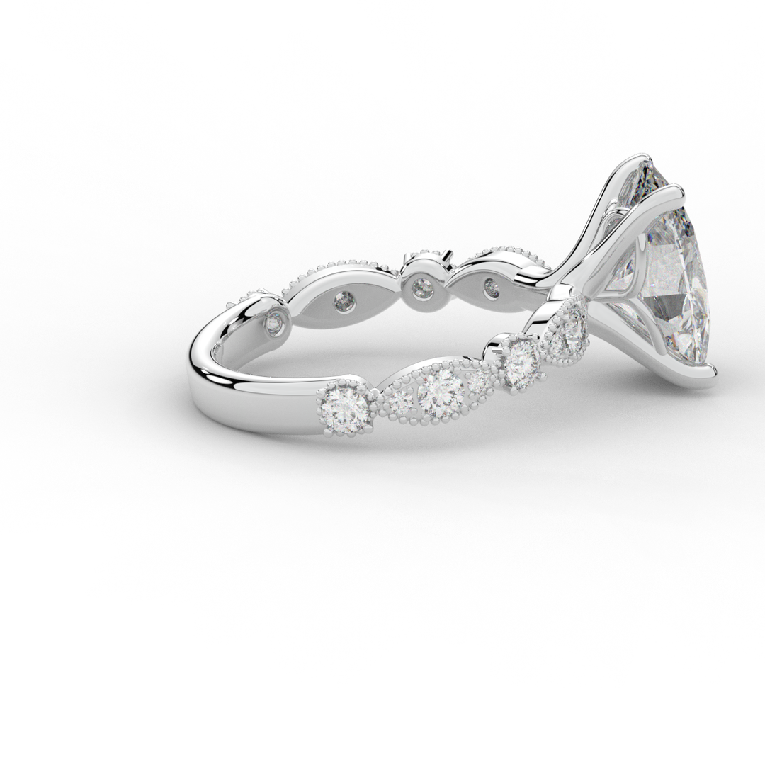 3.50CT.TW OVAL LAB DIAMOND SOLITAIRE ENGAGEMENT RING - Nazarelle