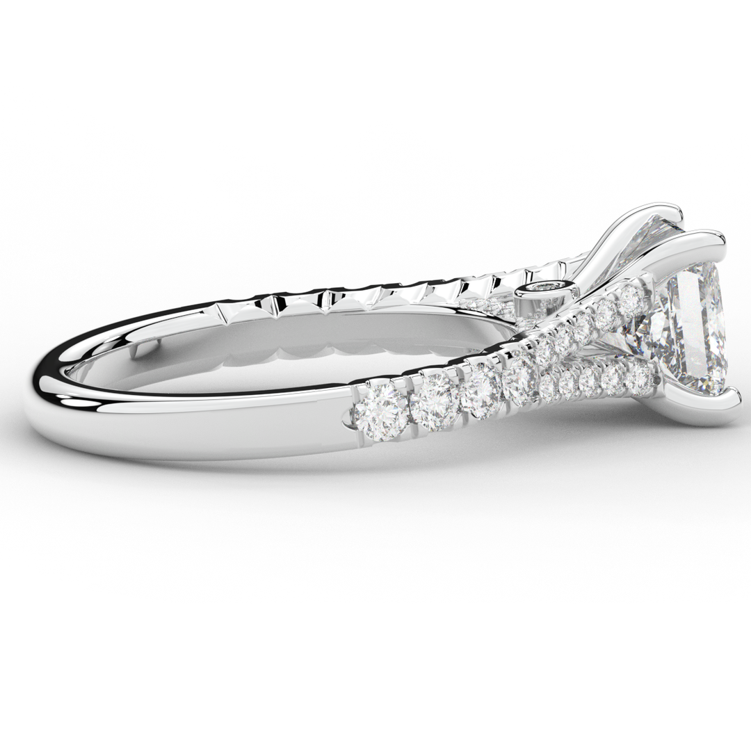 2.45CT.TW PRINCESS LAB DIAMOND ENGAGEMENT RING - Nazarelle