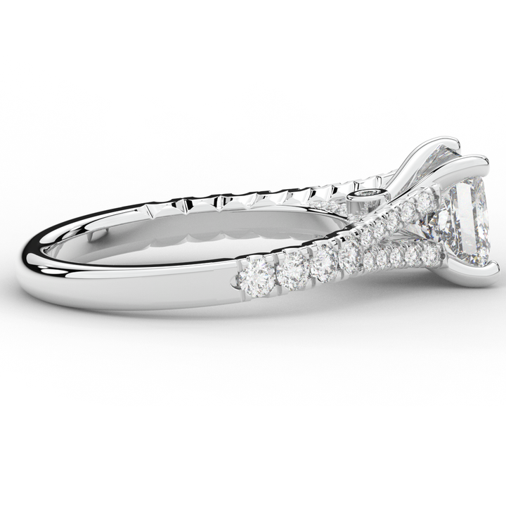 2.45CT.TW PRINCESS LAB DIAMOND ENGAGEMENT RING - Nazarelle