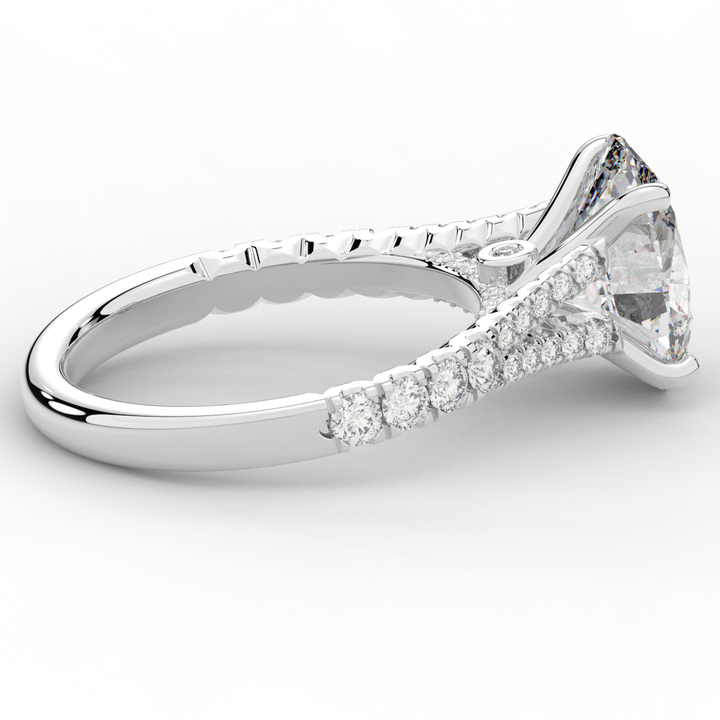 3.45CT.TW OVAL LAB DIAMOND ENGAGEMENT RING - Nazarelle