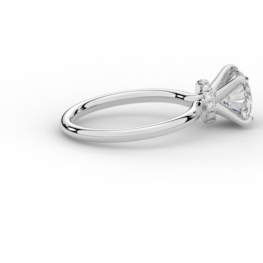 2.05CT.TW ROUND LAB DIAMOND SOLITAIRE ENGAGEMENT RING - Nazarelle