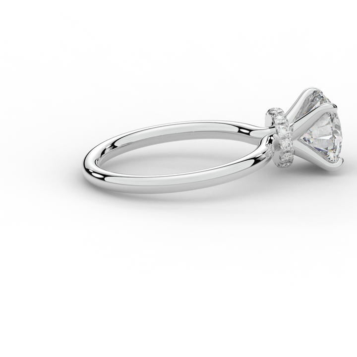 2.05CT.TW ROUND LAB DIAMOND SOLITAIRE ENGAGEMENT RING - Nazarelle