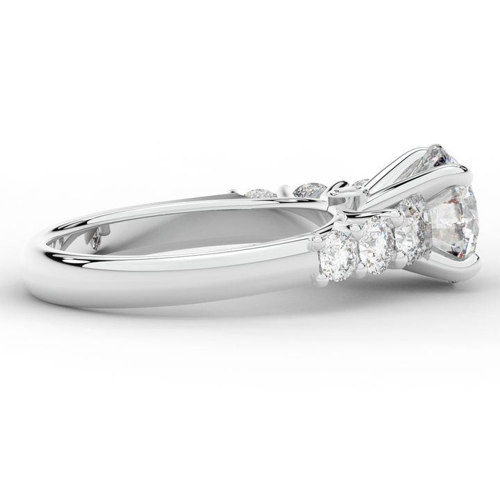 3.00CT.TW ROUND LAB DIAMOND  ENGAGEMENT RING - Nazarelle