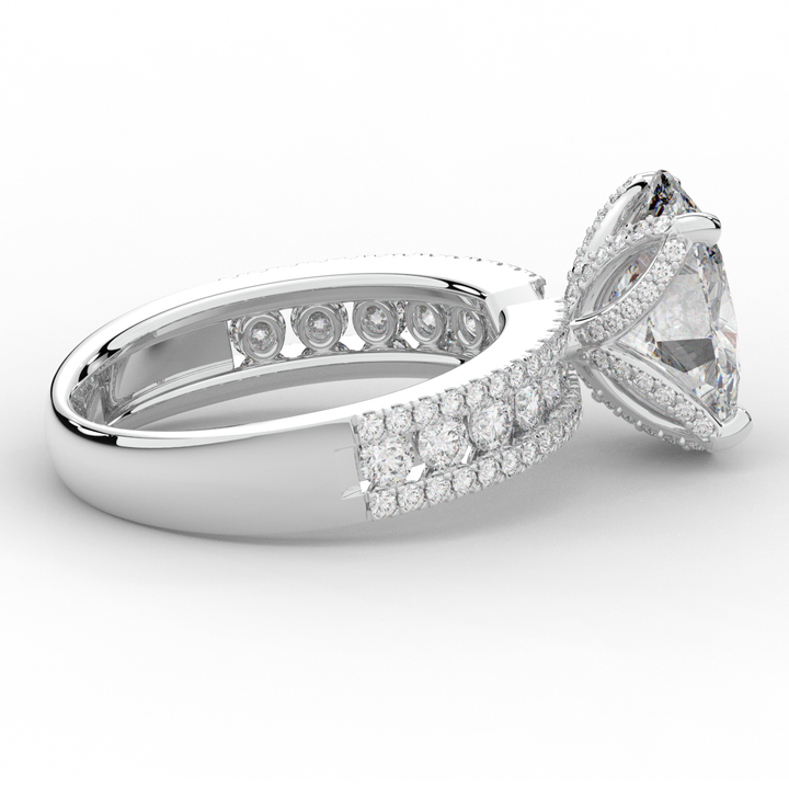 3.95CT.TW OVAL LAB DIAMOND SOLITAIRE ENGAGEMENT RING - Nazarelle