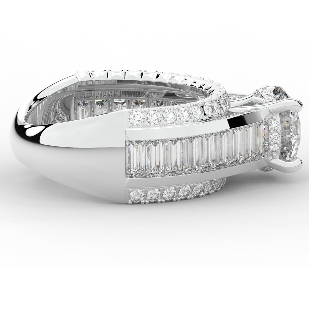 3.15CT.TW ROUND LAB DIAMOND ENGAGEMENT RING - Nazarelle