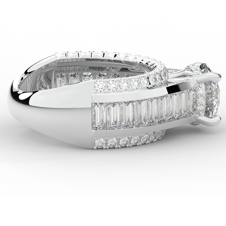 3.15CT.TW ROUND LAB DIAMOND ENGAGEMENT RING - Nazarelle