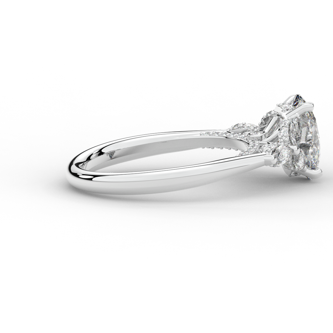 2.00CT.TW OVAL LAB DIAMOND ENGAGEMENT RING - Nazarelle