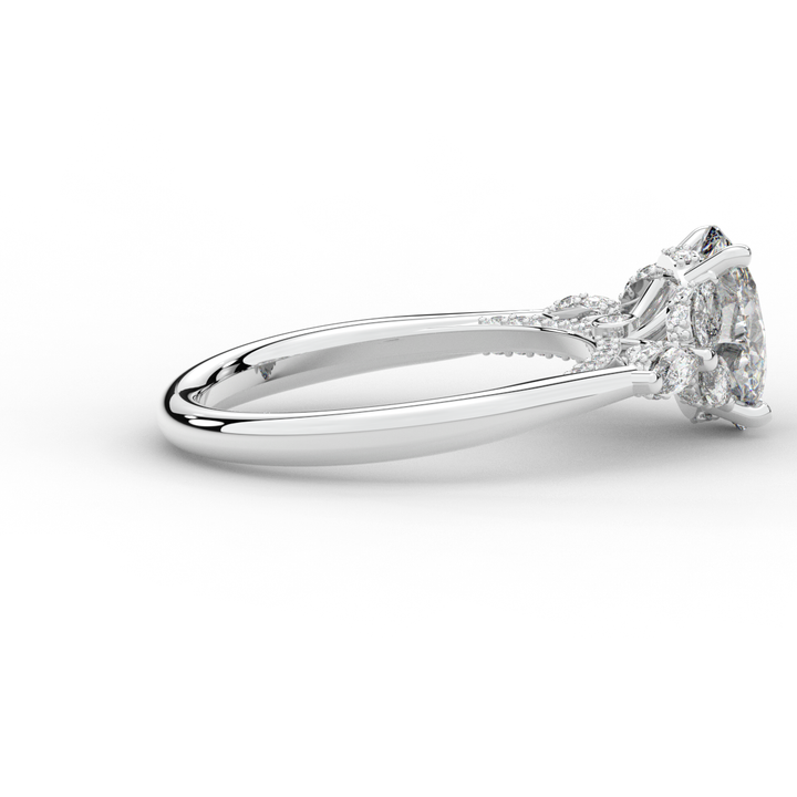 2.00CT.TW OVAL LAB DIAMOND ENGAGEMENT RING - Nazarelle