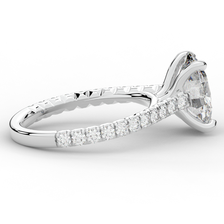 2.40CT.TW OVAL LAB DIAMOND ENGAGEMENT RING - Nazarelle