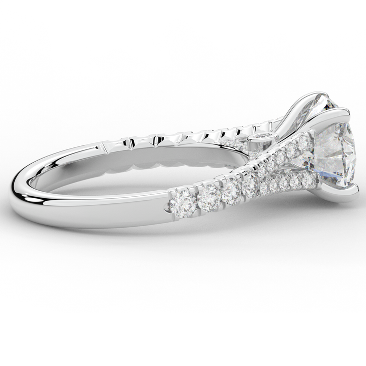 2.45CT.TW ROUND LAB DIAMOND ENGAGEMENT RING - Nazarelle