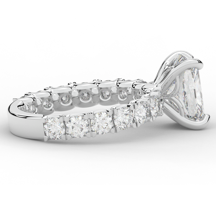 4.35CT.TW RADIANT LAB DIAMOND ENGAGEMENT RING - Nazarelle