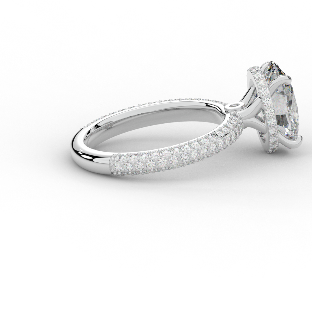 3.60CT.TW OVAL LAB DIAMOND SOLITAIRE ENGAGEMENT RING - Nazarelle