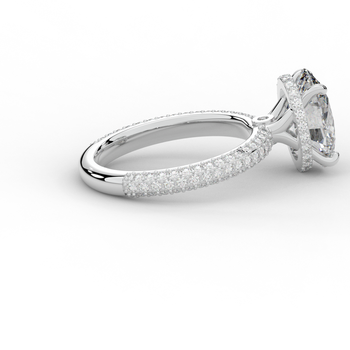 3.60CT.TW OVAL LAB DIAMOND SOLITAIRE ENGAGEMENT RING - Nazarelle