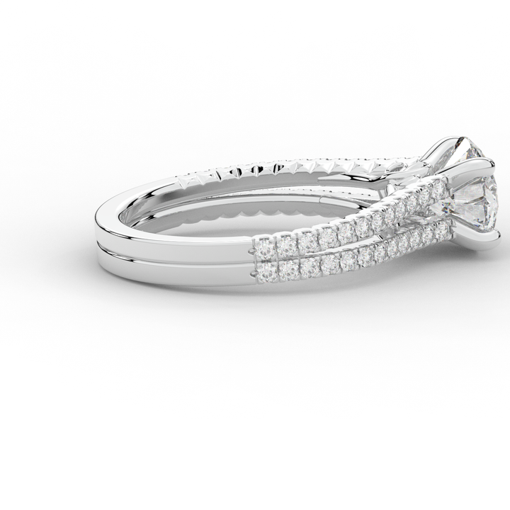 1.90CT.TW ROUND LAB DIAMOND SOLITAIRE ENGAGEMENT RING - Nazarelle