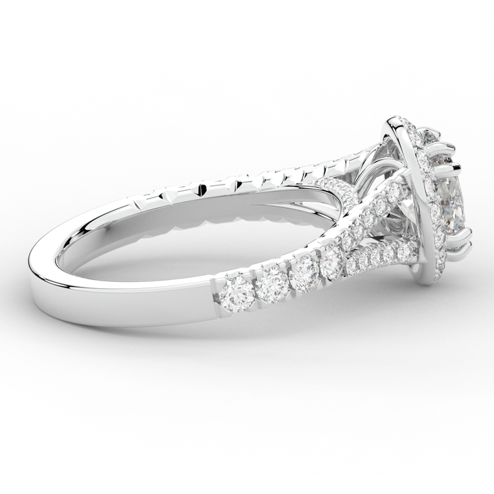 1.60CT.TW OVAL LAB DIAMOND ENGAGEMENT RING - Nazarelle
