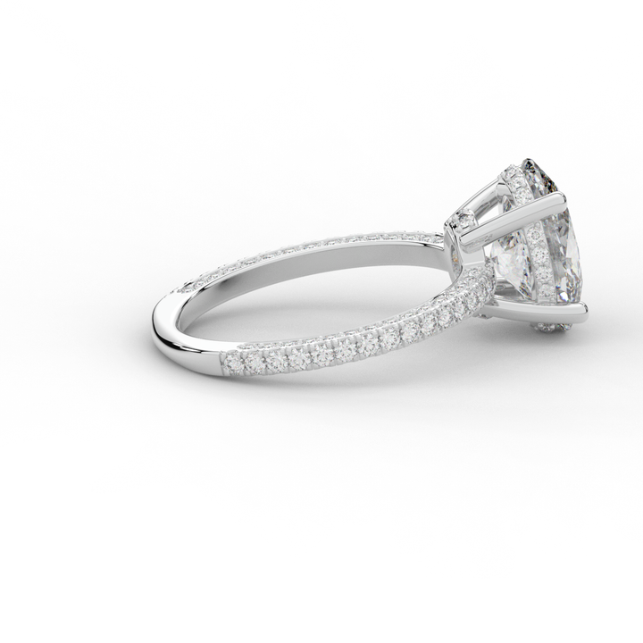 3.15CT.TW OVAL LAB DIAMOND SOLITAIRE ENGAGEMENT RING - Nazarelle