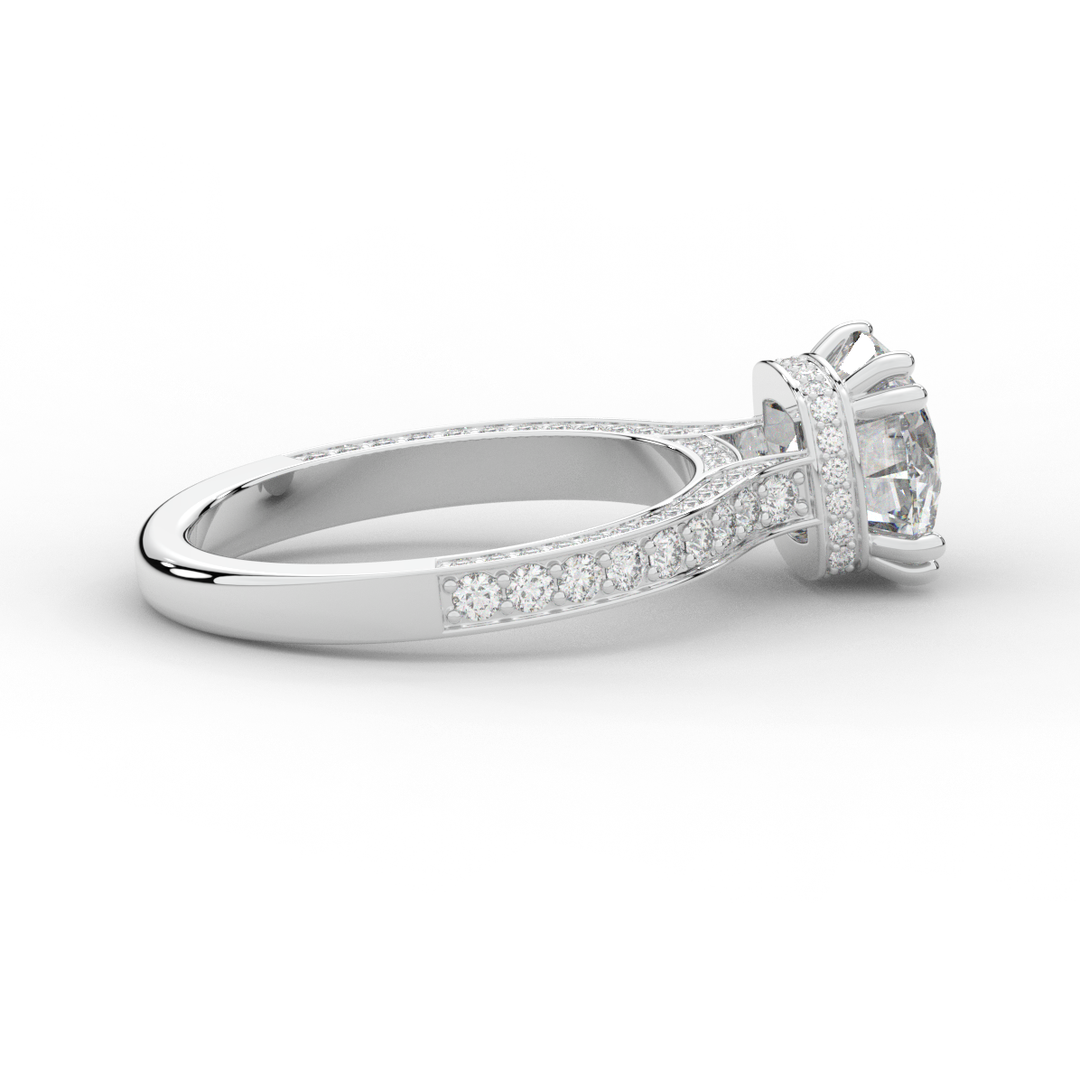 2.60CT.TW ROUND LAB DIAMOND SOLITAIRE ENGAGEMENT RING - Nazarelle