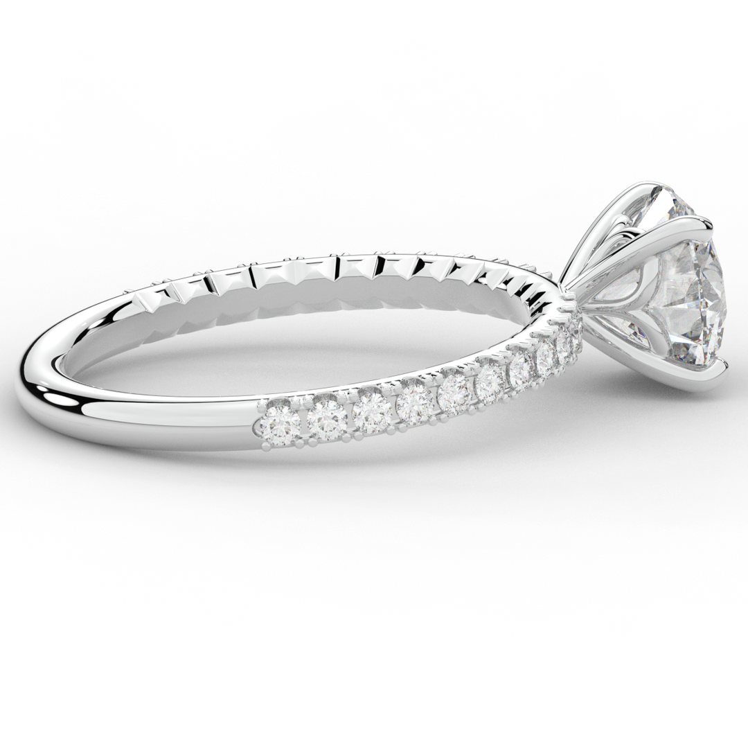 1.75CT.TW ROUND LAB DIAMOND SOLITAIRE ENGAGEMENT RING - Nazarelle