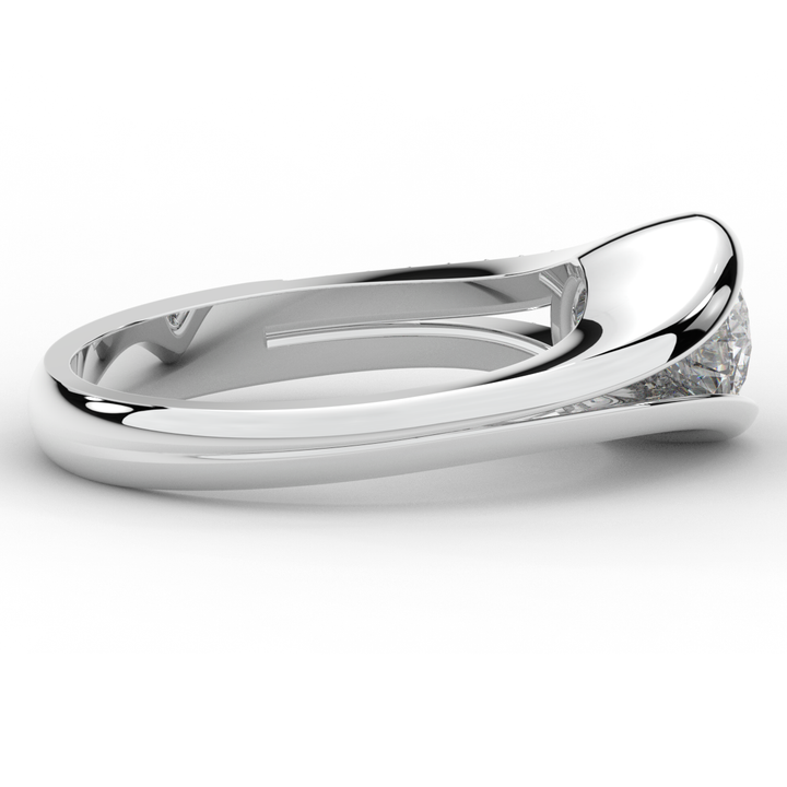 1.10CT.TW ROUND LAB DIAMOND SOLITAIRE ENGAGEMENT RING - Nazarelle