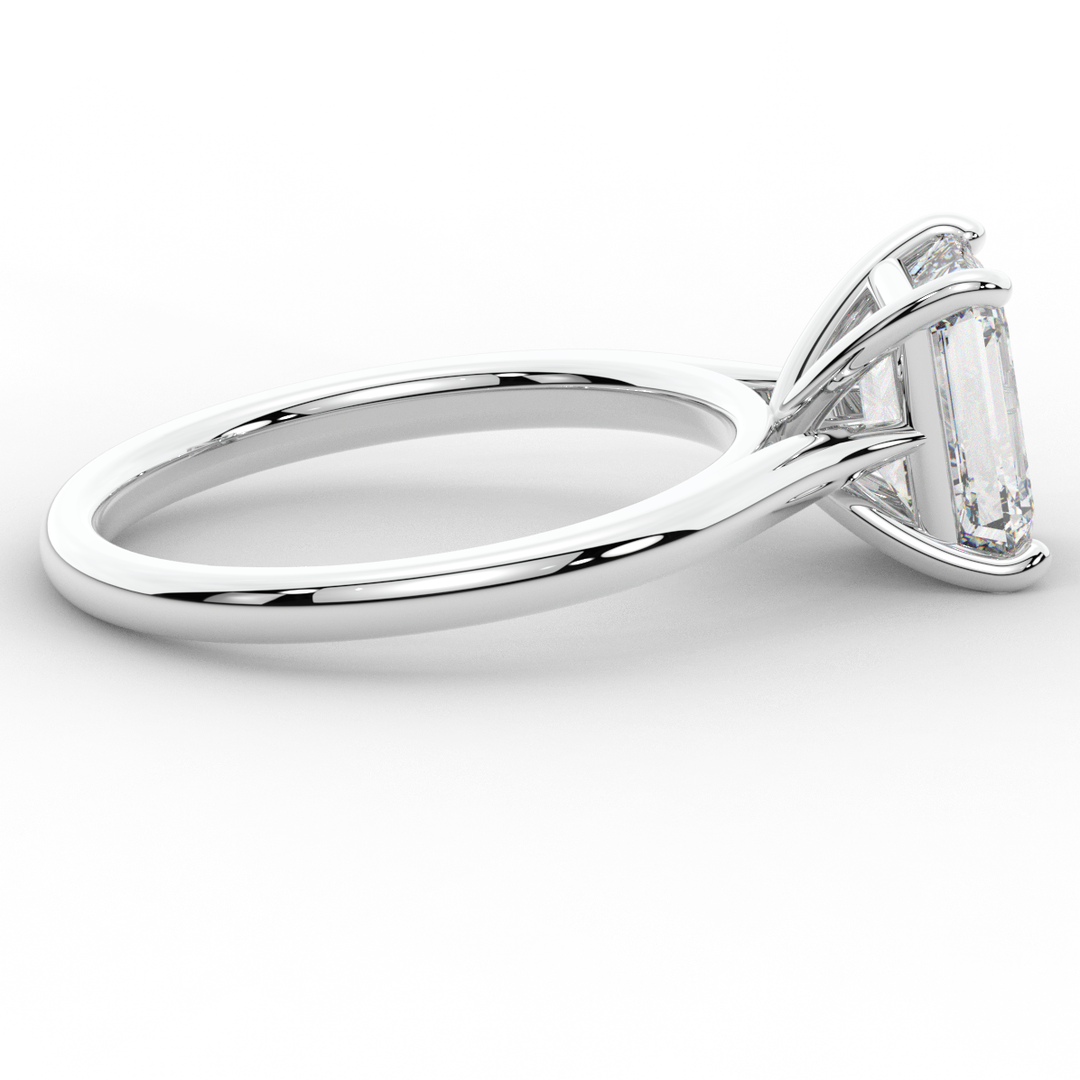 2.00CT EMERALD CUT LAB DIAMOND SOLITAIRE ENGAGEMENT RING - Nazarelle