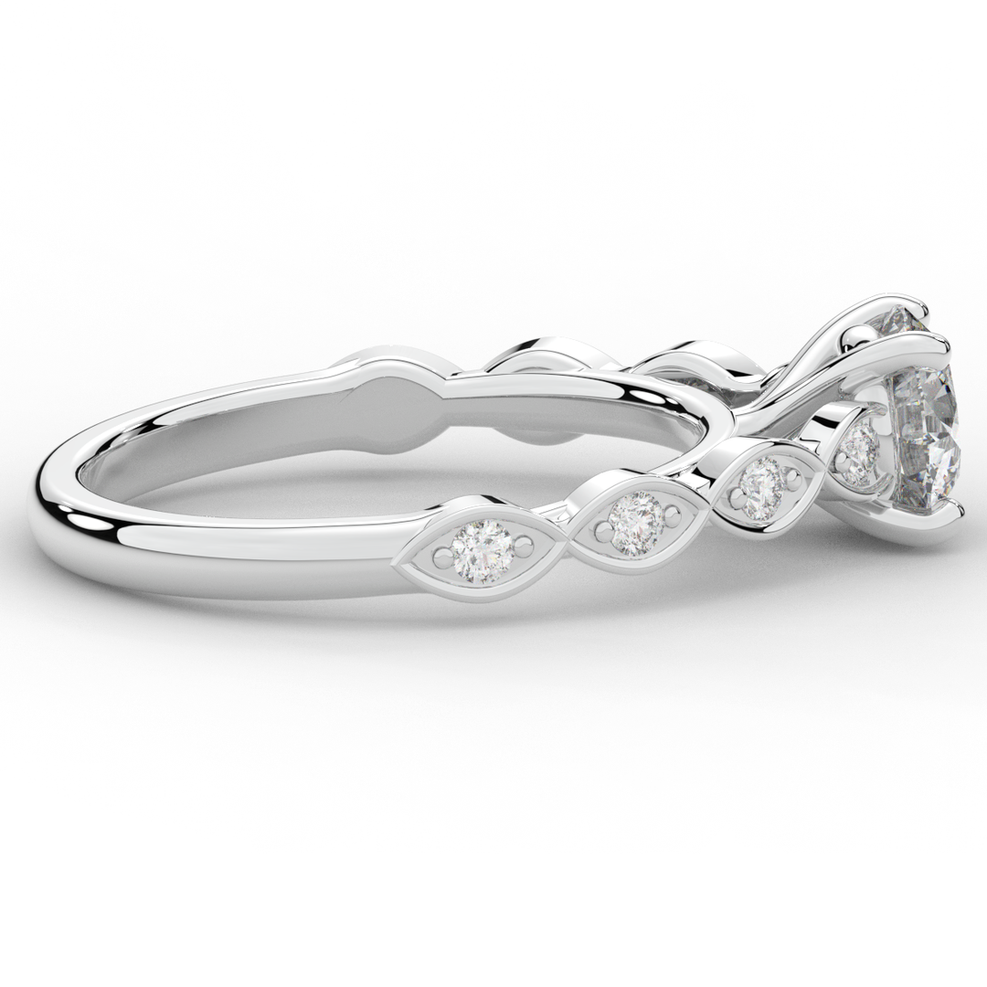 1.15CT.TW ROUND LAB DIAMOND SOLITAIRE ENGAGEMENT RING - Nazarelle