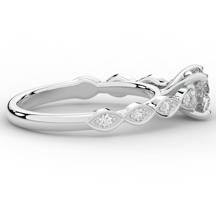 1.15CT.TW ROUND LAB DIAMOND SOLITAIRE ENGAGEMENT RING - Nazarelle