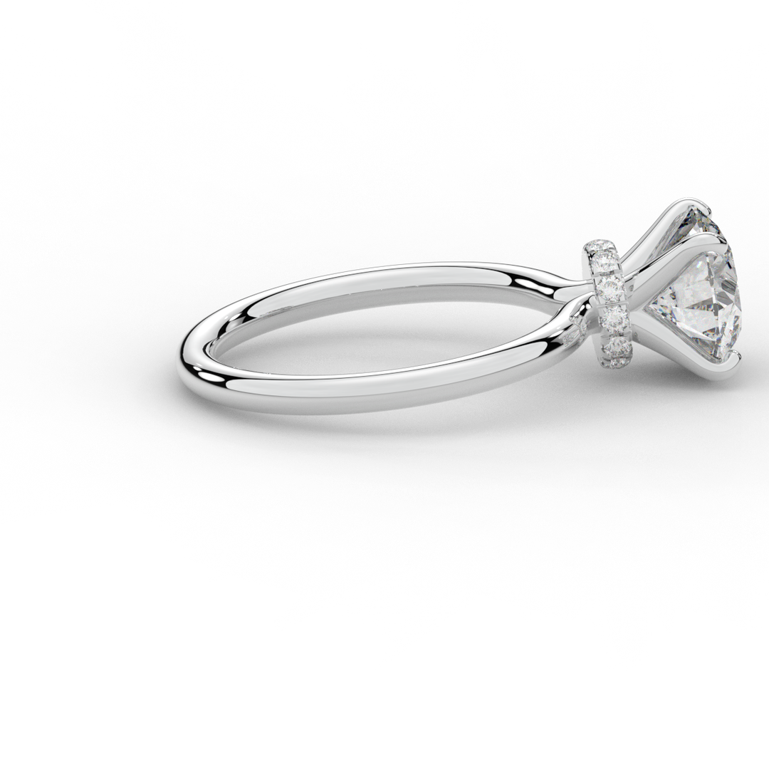 2.05CT.TW ROUND LAB DIAMOND SOLITAIRE ENGAGEMENT RING - Nazarelle