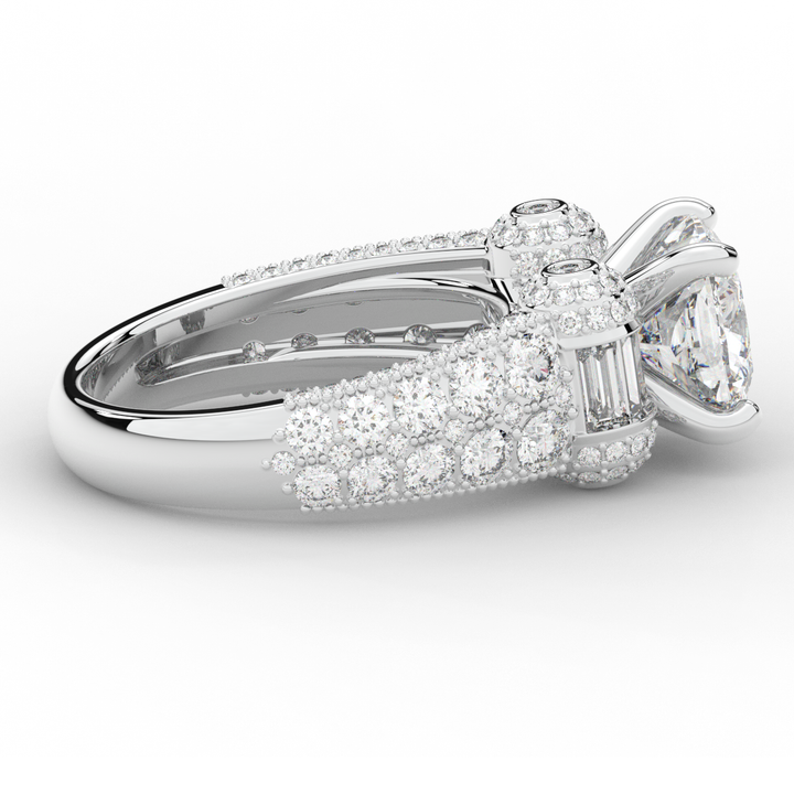 4.75CT.TW CUSHION LAB DIAMOND ENGAGEMENT RING - Nazarelle