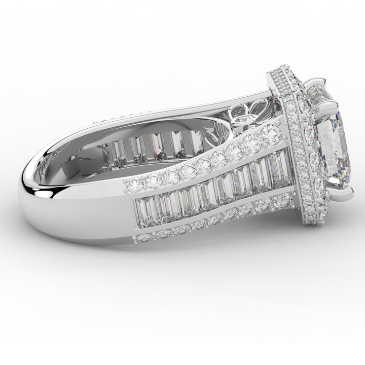 6.10CT.TW ASCHER LAB DIAMOND HALO ENGAGEMENT RING - Nazarelle