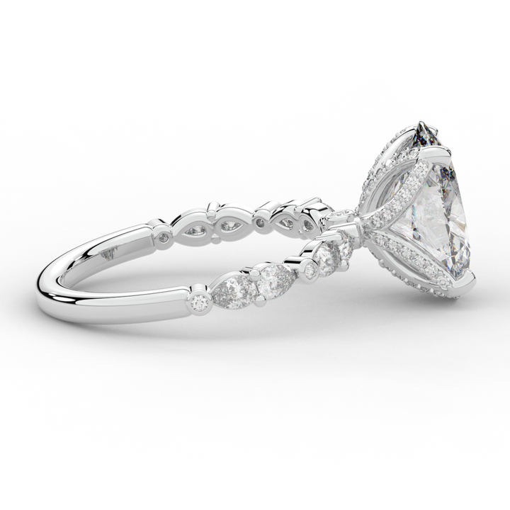 3.60CT.TW OVAL LAB DIAMOND SOLITAIRE ENGAGEMENT RING - Nazarelle