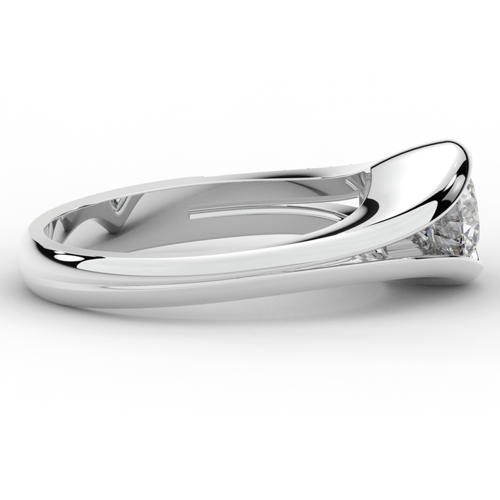 1.10CT.TW ROUND LAB DIAMOND SOLITAIRE ENGAGEMENT RING - Nazarelle