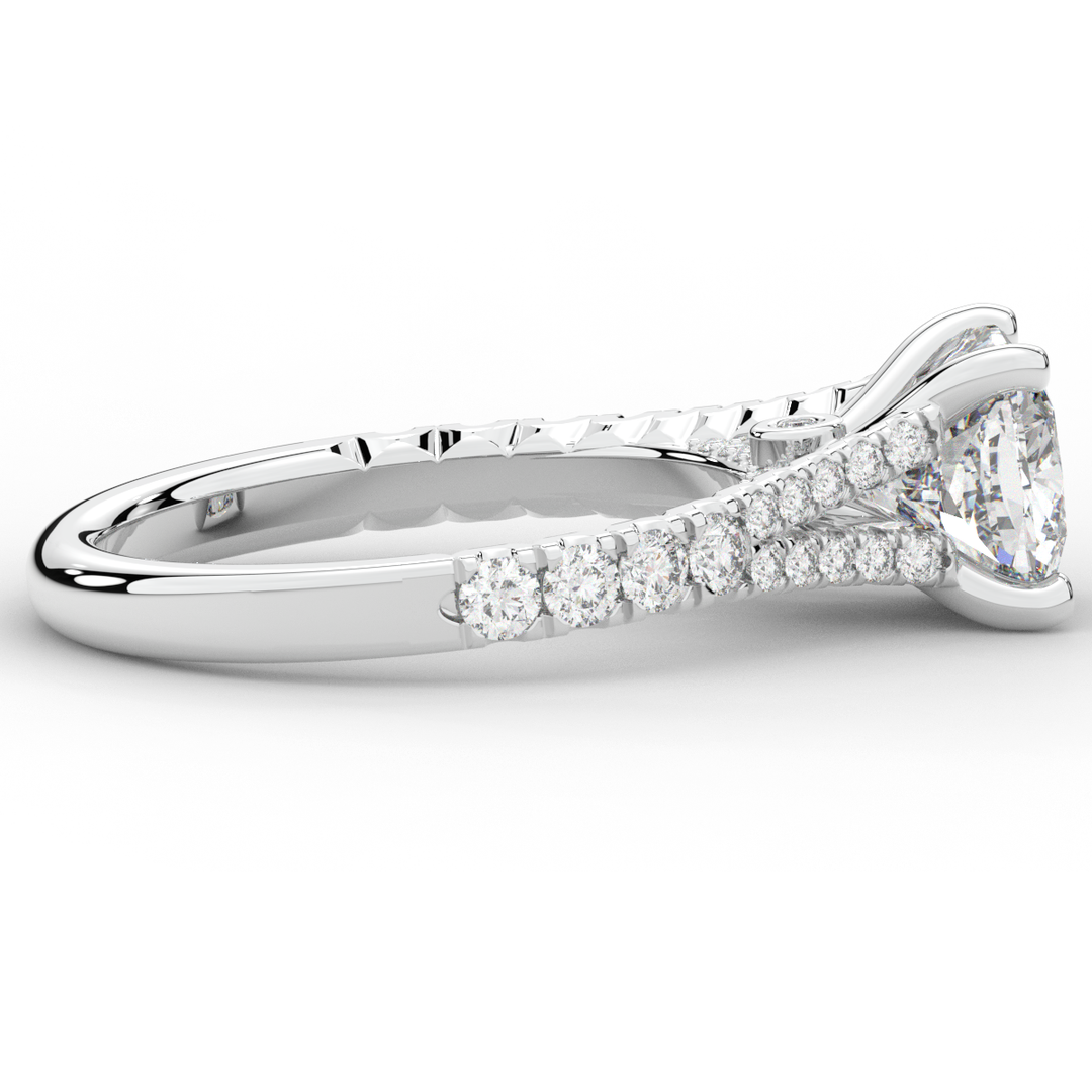 2.45CT.TW CUSHION LAB DIAMOND ENGAGEMENT RING - Nazarelle