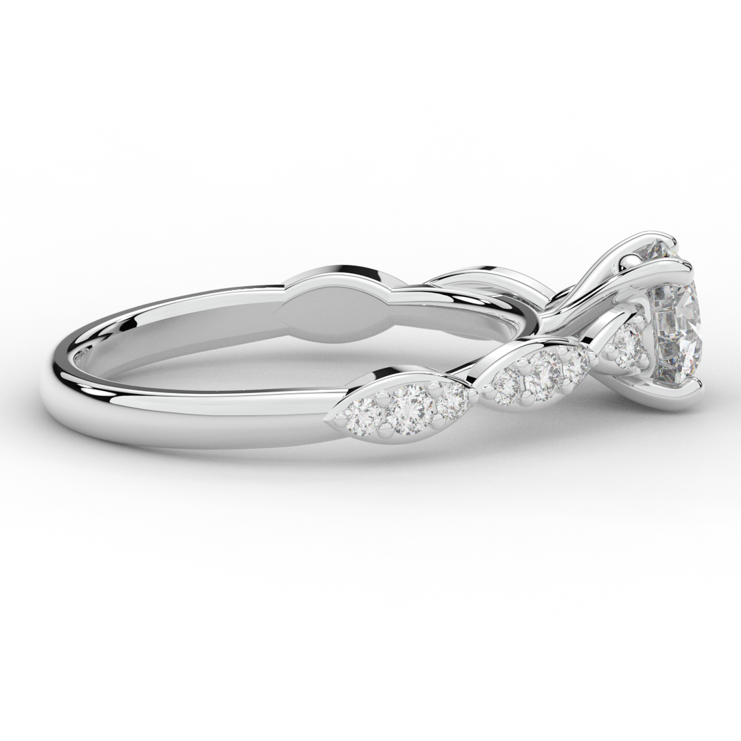 1.20CT.TW ROUND LAB DIAMOND SOLITAIRE ENGAGEMENT RING - Nazarelle