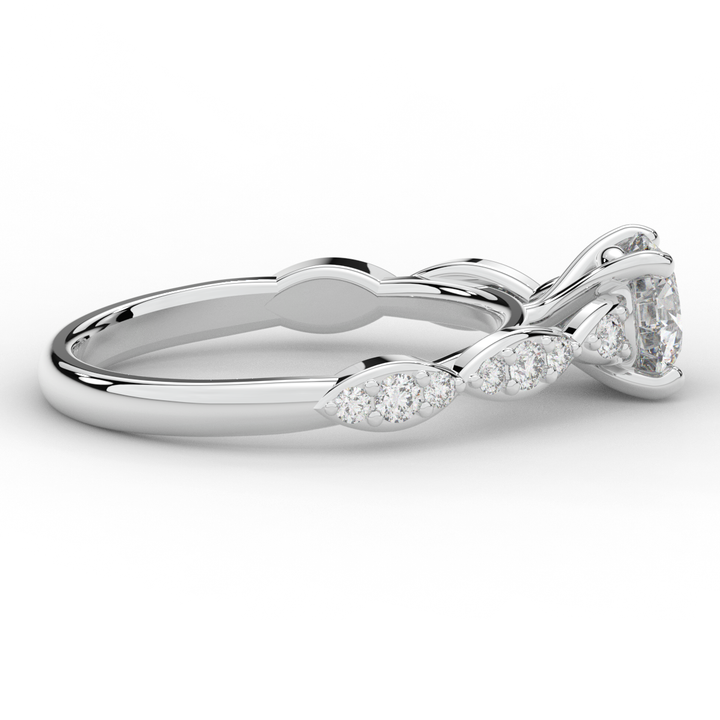 1.20CT.TW ROUND LAB DIAMOND SOLITAIRE ENGAGEMENT RING - Nazarelle
