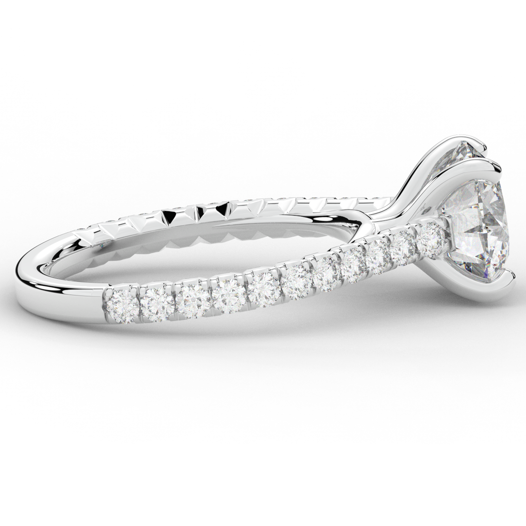 2.40CT.TW ROUND LAB DIAMOND ENGAGEMENT RING - Nazarelle