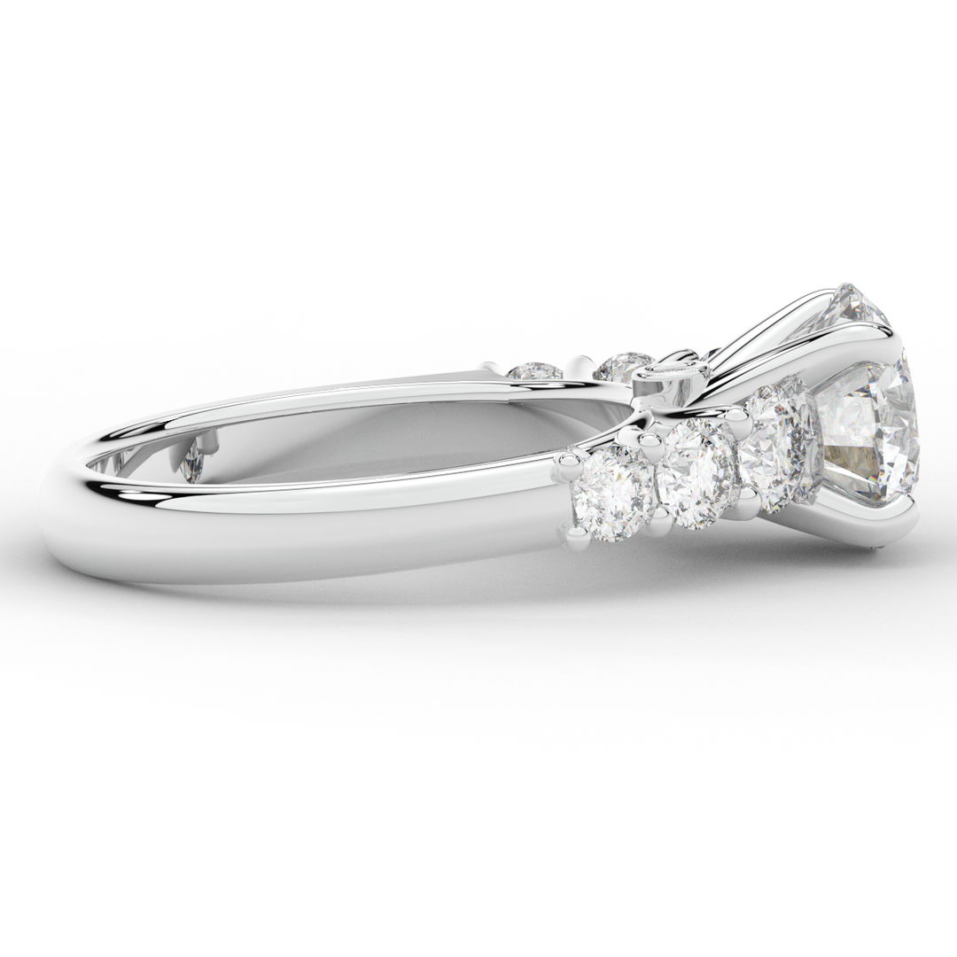 3.00CT.TW ROUND LAB DIAMOND  ENGAGEMENT RING - Nazarelle